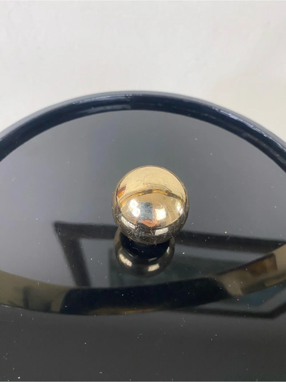 Vintage 1970s Disco ball Gold & Black Vintage Ice Bucket with Handle and tongs